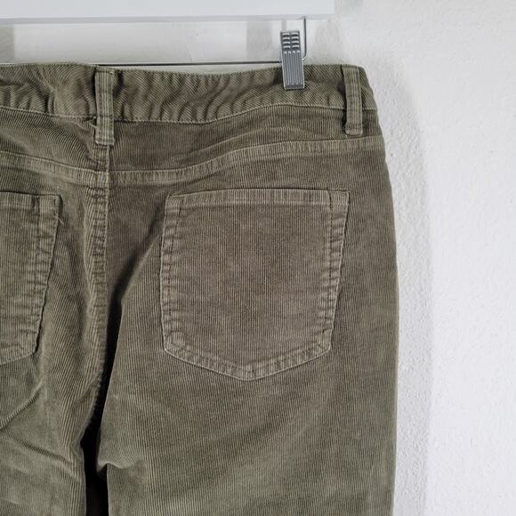 St Johns Bay Corduroy Pants Sz 16 Tall Green Straight Secretly Slender Boot Cut - Picture 4 of 10